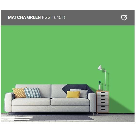 Nippon Paint Odourless Aircare MATCHA GREENBGG 1646 D 1L