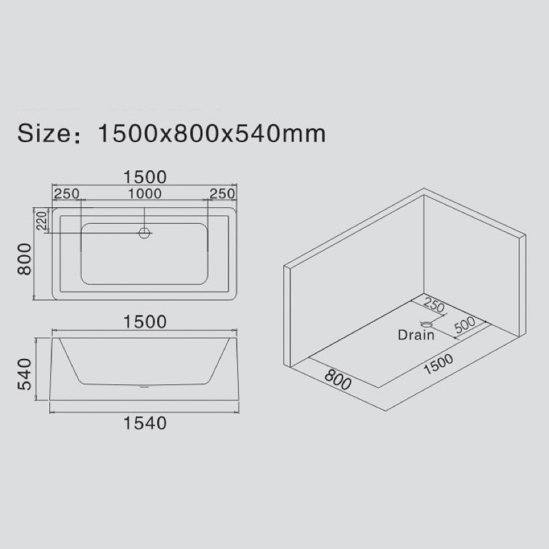 [PREORDER] ERN 12695B Classic Bathtub