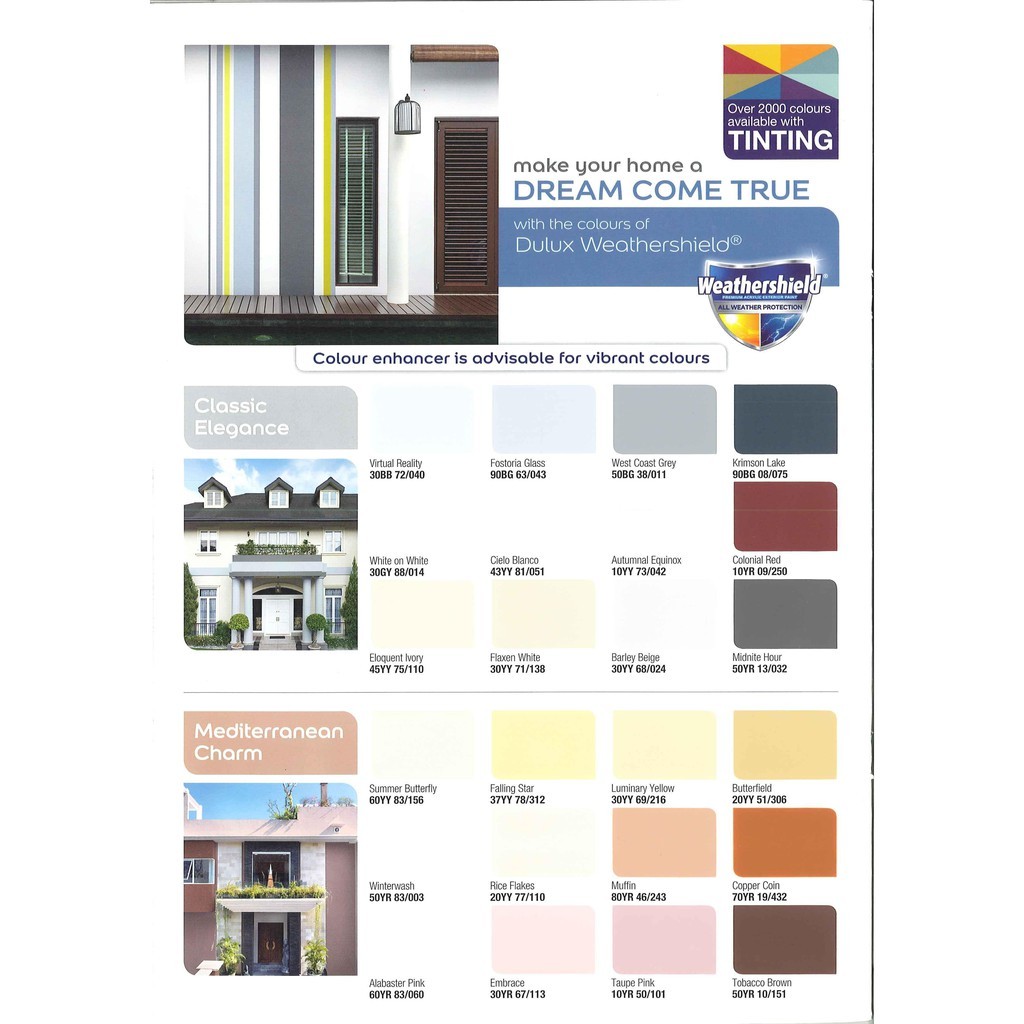 Dulux Weathershield 5 Litre Exterior Wall Color Option