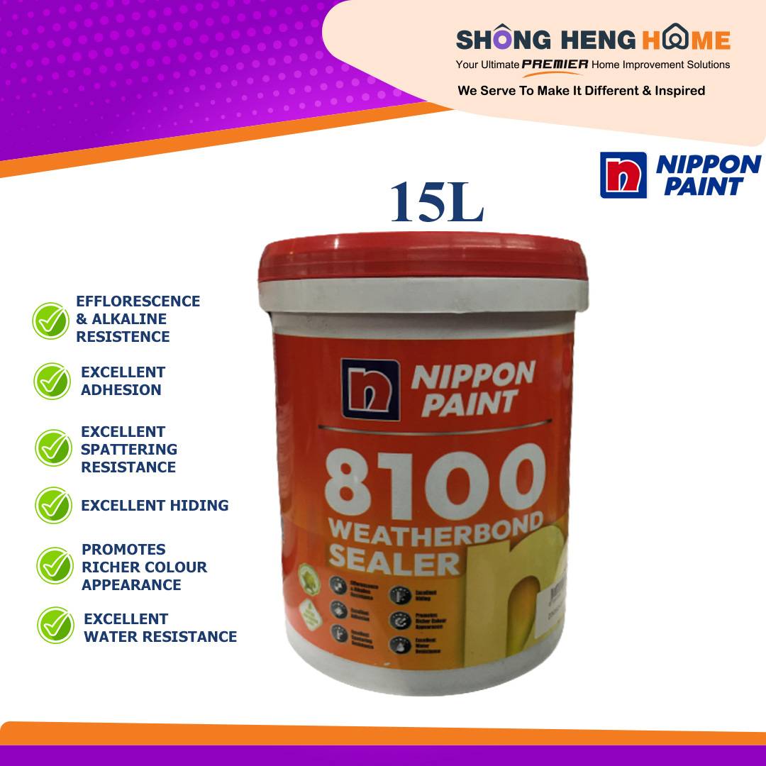 15L Nippon Paint 8100 Weatherbond Sealer (Wall Sealer Undercoat)