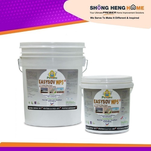 Pentens® L210 (WP5) Synthetic Rubber Based, Waterproof Thermal Insulation Coating 5 KG[GREY]