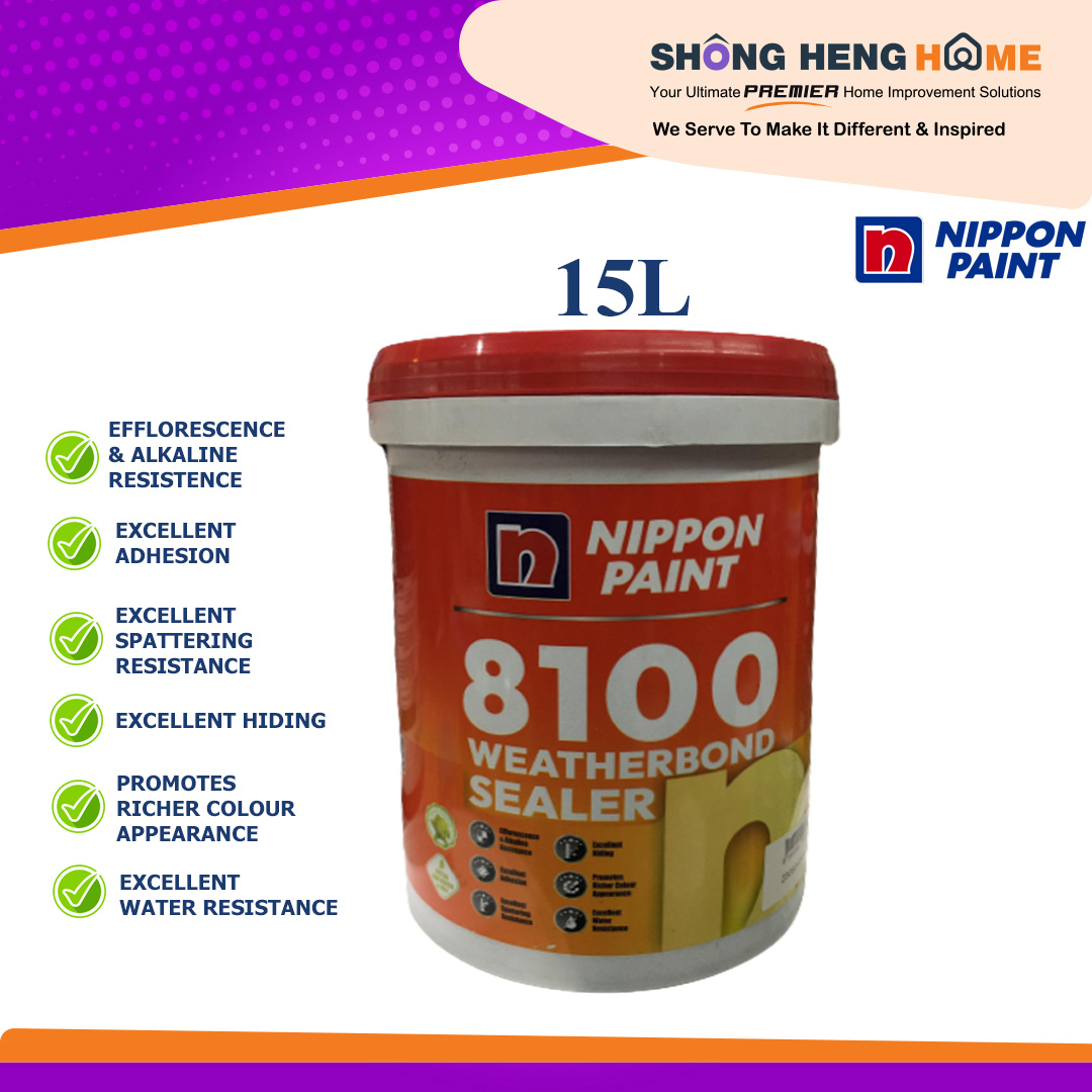 15L Nippon Paint 8100 Weatherbond Sealer (Wall Sealer Undercoat)